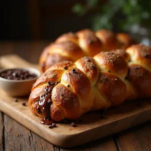 braided chocolate chip brioche